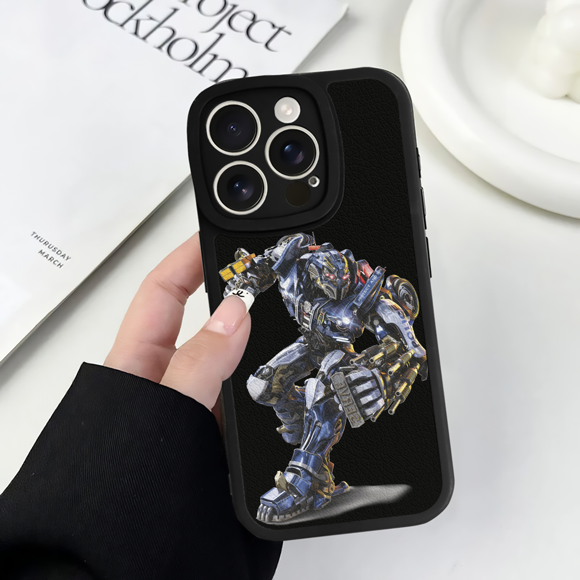 （画像用）  【iPhone 16シリーズ対応】シリコンスマホケース（レザー調） 材質：シリコン